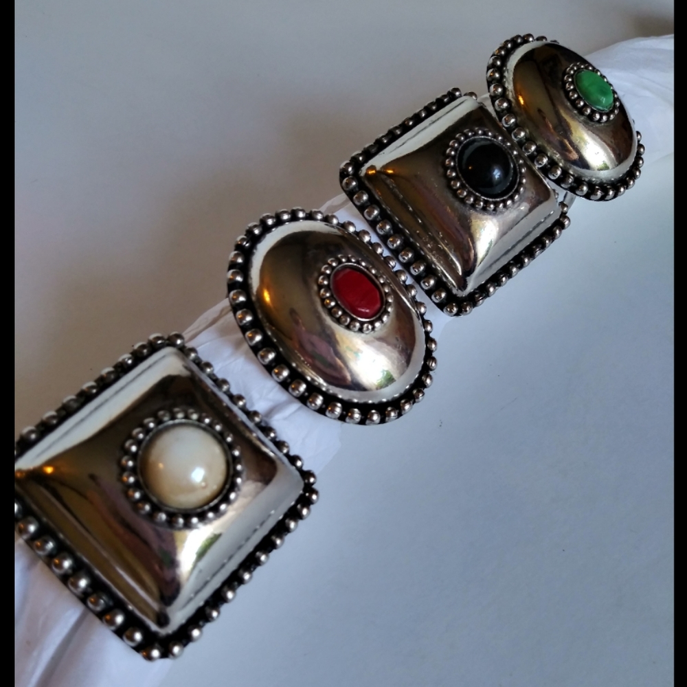Two's company silver plated set of napkin rings